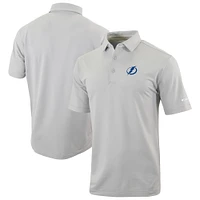 Men's Columbia  Gray Tampa Bay Lightning Even Lie Omni-Wick Polo