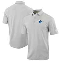 Men's Columbia  Gray Toronto Maple Leafs Even Lie Omni-Wick Polo