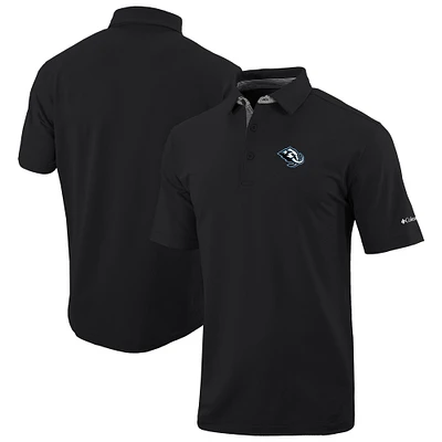 Men's Columbia  Black Utah Hockey Club Even Lie Omni-Wick Polo