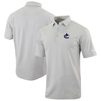 Men's Columbia  Gray Vancouver Canucks Even Lie Omni-Wick Polo