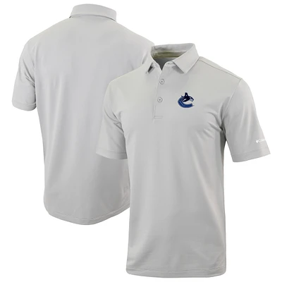 Men's Columbia  Gray Vancouver Canucks Even Lie Omni-Wick Polo