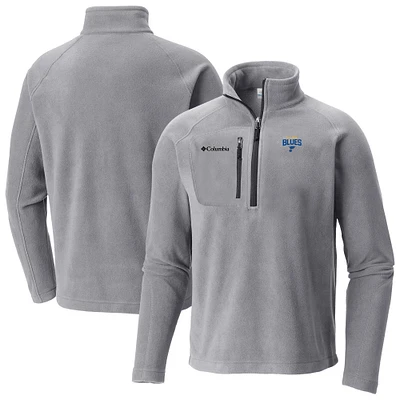 Men's Columbia  Gray St. Louis Blues Fast Trek III Raglan Half-Zip Fleece Jacket