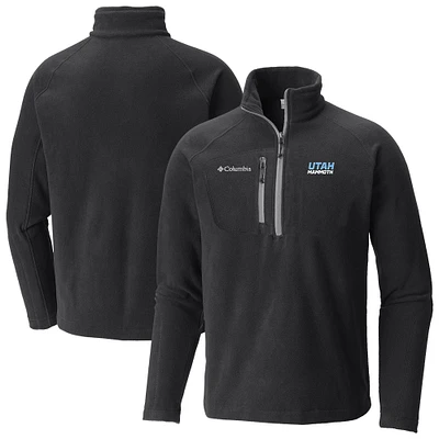 Men's Columbia  Black Utah Hockey Club Fast Trek III Raglan Half-Zip Fleece Jacket