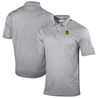 Men's Columbia  Gray Chicago Blackhawks Golden Hills Omni-Wick Polo