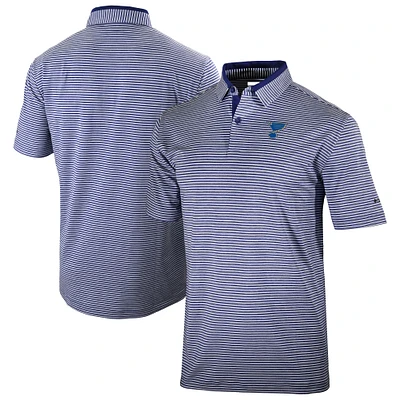 Men's Columbia  Navy St. Louis Blues Golden Hills Omni-Wick Polo
