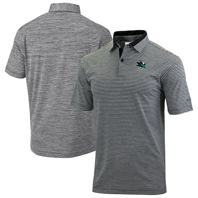 Men's Columbia  Black San Jose Sharks Golden Hills Omni-Wick Polo