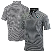 Men's Columbia  Black San Jose Sharks Golden Hills Omni-Wick Polo