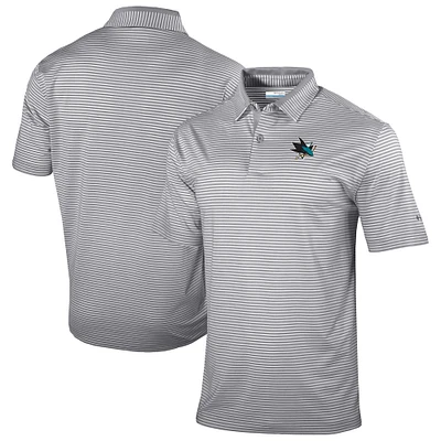 Men's Columbia  Gray San Jose Sharks Golden Hills Omni-Wick Polo