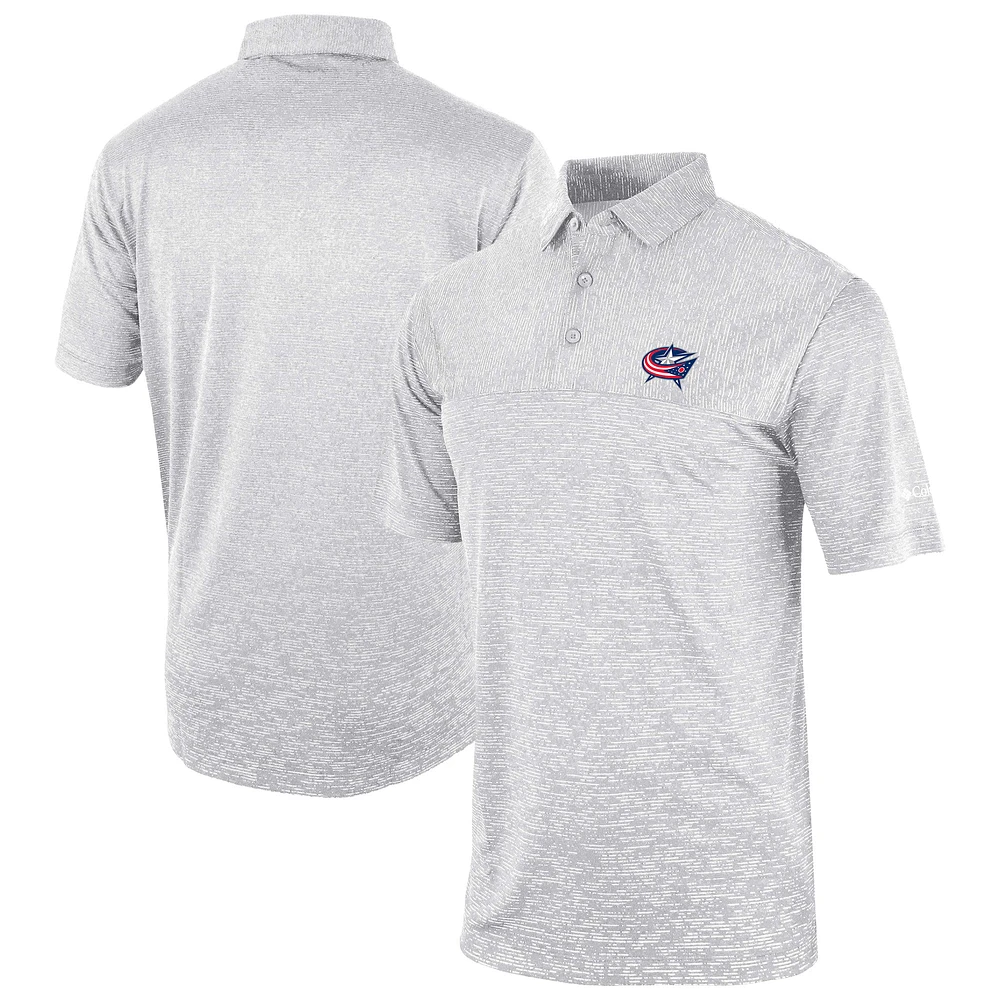 Men's Columbia Gray Columbus Blue Jackets Heading Out Polo