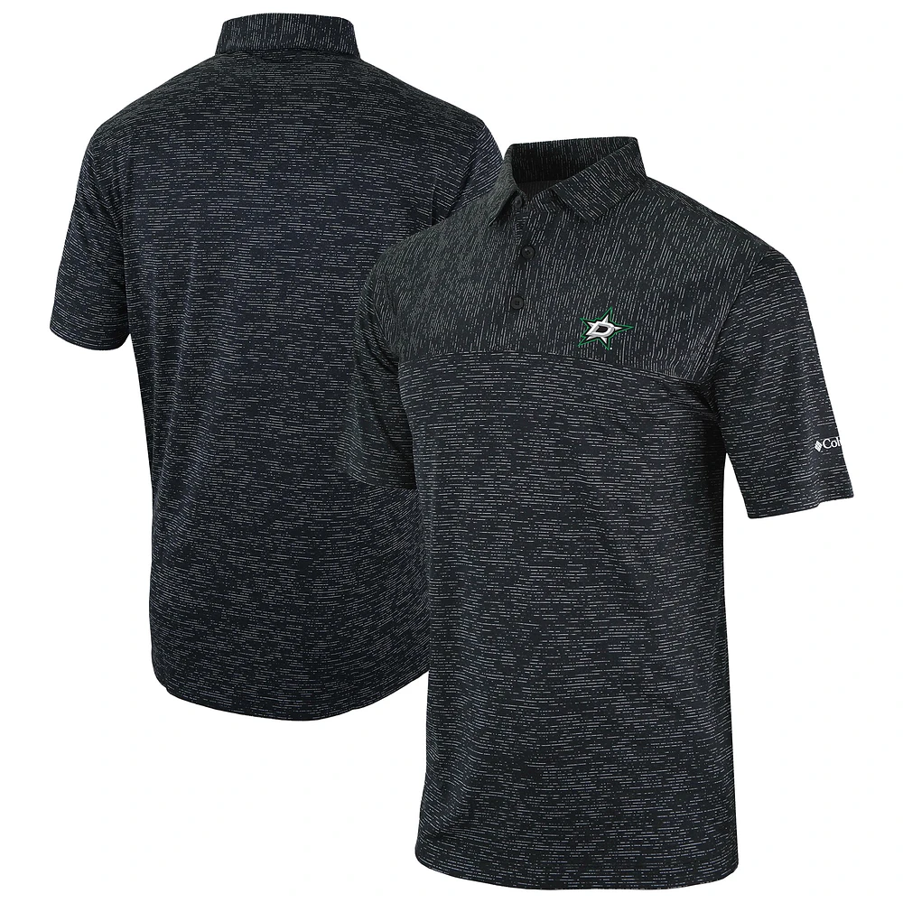 Men's Columbia Black Dallas Stars Heading Out Polo