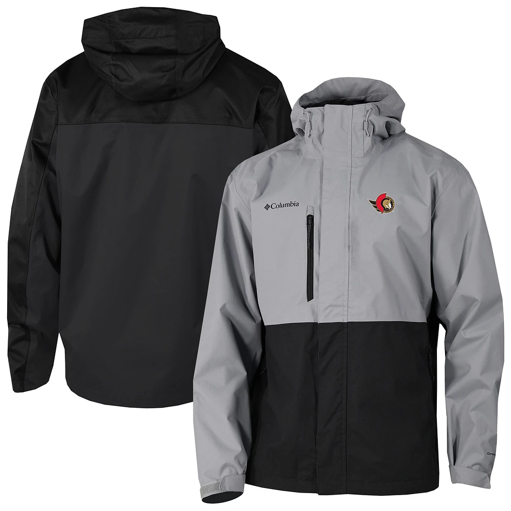 Men's Columbia Black Ottawa Senators Hikebound Omni-Tech Full-Zip Jacket