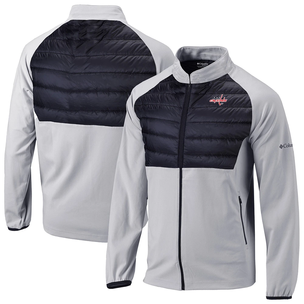 Men's Columbia Gray/Black Washington Capitals The Element Full-Zip Raglan Omni-Wick Jacket