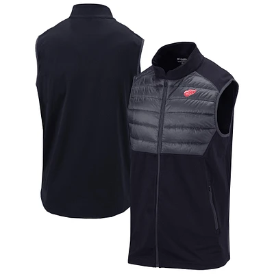 Men's Columbia  Black Detroit Red Wings The Element Omni-Wick Full-Zip Vest