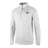Men's Columbia White Utah Mammoth Oakland Downs Omni-Wick Quarter-Zip Top