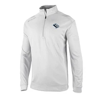 Men's Columbia White Utah Mammoth Oakland Downs Omni-Wick Quarter-Zip Top