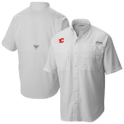 Men's Columbia Calgary Flames Tamiami Short Sleeve Omni-Wick Button-Down Shirt
