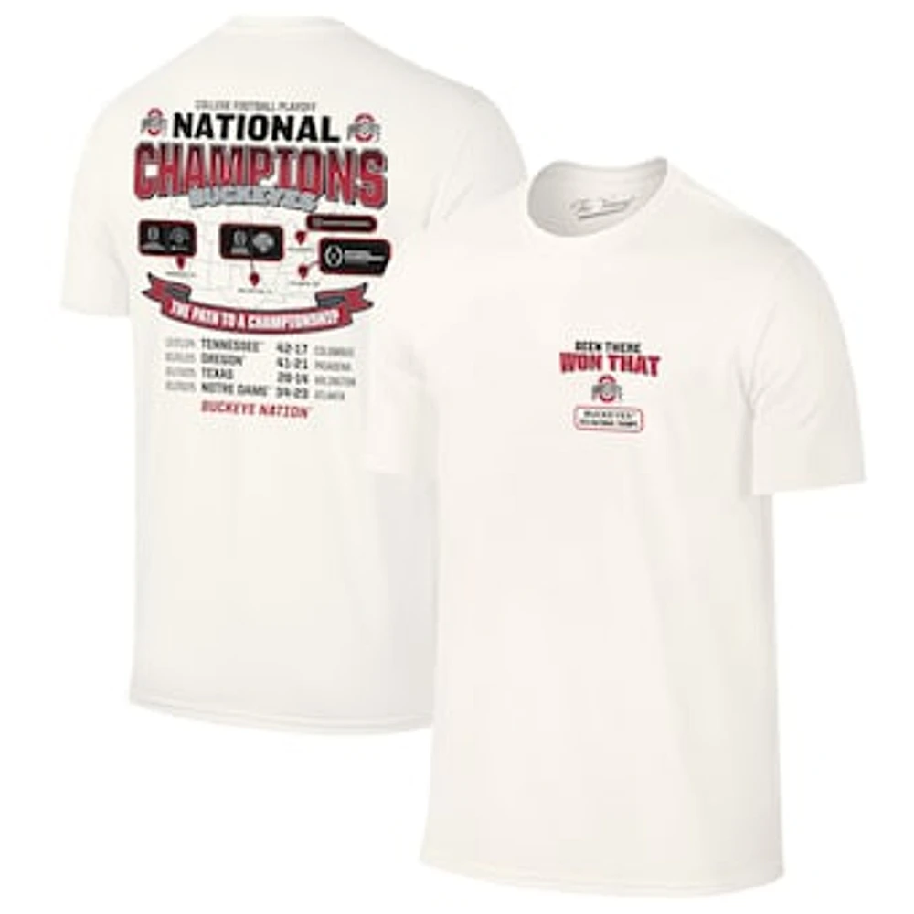 Men's  Natural Ohio State Buckeyes College Football Playoff 2024 National Champions Tour T-Shirt