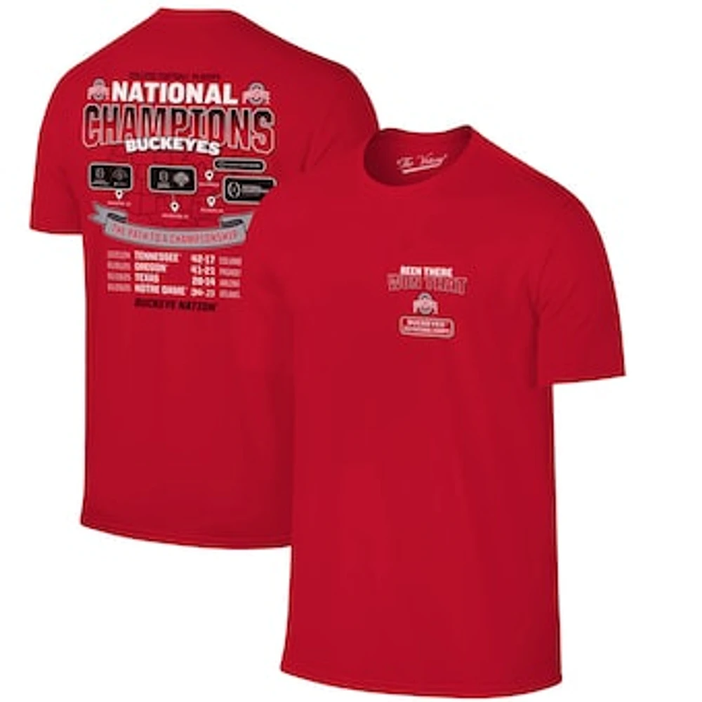 Men's  Scarlet Ohio State Buckeyes College Football Playoff 2024 National Champions Tour T-Shirt