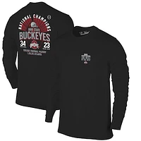 Men's  Black Ohio State Buckeyes College Football Playoff 2024 National Champions Score Long Sleeve T-Shirt