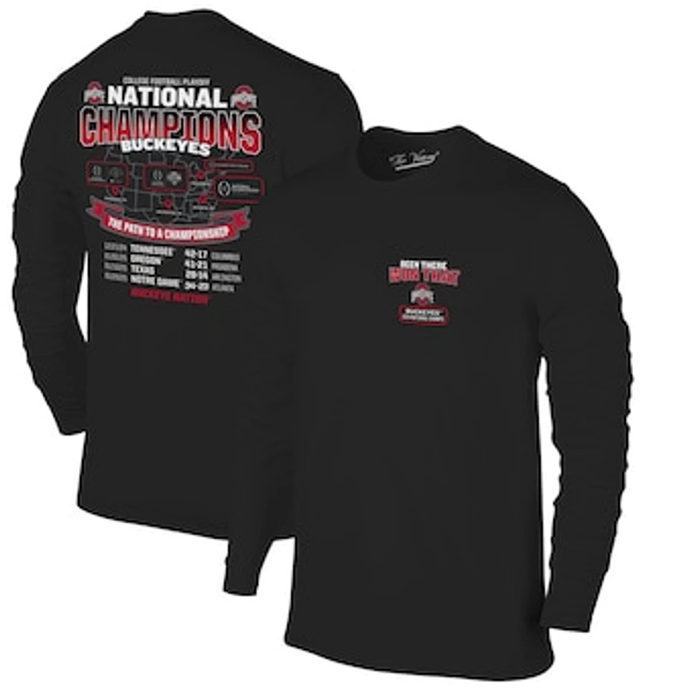 Men's  Black Ohio State Buckeyes College Football Playoff 2024 National Champions Tour Long Sleeve T-Shirt