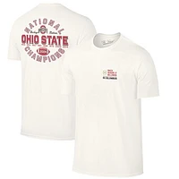 Men's  Natural Ohio State Buckeyes Update to Nine-Time Football National Champions Back Where It Belongs T-Shirt