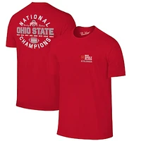 Men's  Scarlet Ohio State Buckeyes Update to Nine-Time Football National Champions Back Where It Belongs T-Shirt