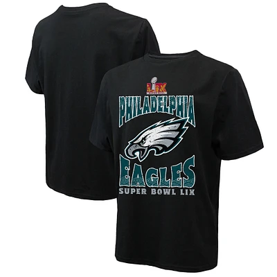 Men's Majestic Threads  Black Philadelphia Eagles Super Bowl LIX Heavyweight T-Shirt