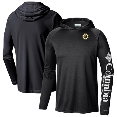 Men's Columbia Boston Bruins Terminal Tackle Omni-Shade Raglan Pullover Hoodie