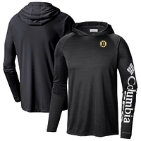 Men's Columbia Boston Bruins Terminal Tackle Omni-Shade Raglan Pullover Hoodie