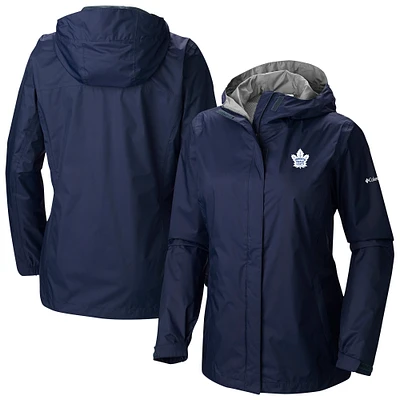 Women's Columbia  Navy Toronto Maple Leafs Arcadia Omni-Tech Full-Zip Hooded Rain Jacket