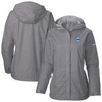 Women's Columbia  Gray Utah Hockey Club Arcadia Omni-Tech Full-Zip Hooded Rain Jacket