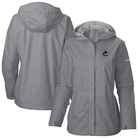 Women's Columbia  Gray Vancouver Canucks Arcadia Omni-Tech Full-Zip Hooded Rain Jacket
