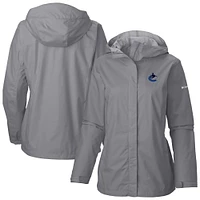 Women's Columbia  Gray Vancouver Canucks Arcadia Omni-Tech Full-Zip Hooded Rain Jacket