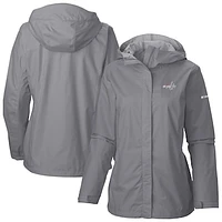 Women's Columbia  Gray Washington Capitals Arcadia Omni-Tech Full-Zip Hooded Rain Jacket