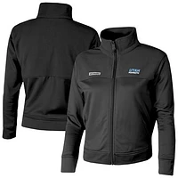 Women's Columbia  Black Utah Hockey Club Omni-Wick Cropped River Fleece Full-Zip Jacket