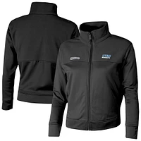 Women's Columbia  Black Utah Hockey Club Omni-Wick Cropped River Fleece Full-Zip Jacket