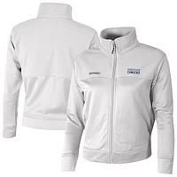 Women's Columbia  White Vancouver Canucks Omni-Wick Cropped River Fleece Full-Zip Jacket