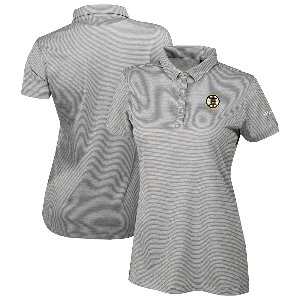 Women's Columbia Gray Boston Bruins Omni-Wick Set II Polo