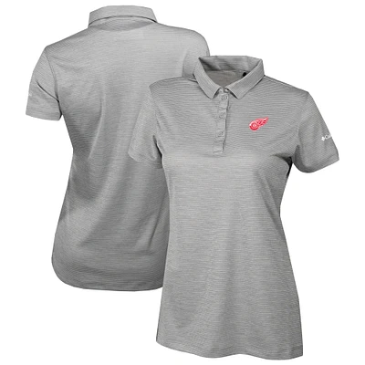 Women's Columbia  Gray Detroit Red Wings Omni-Wick Set II Polo