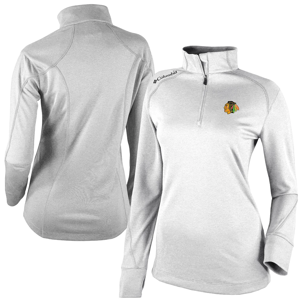 Women's Columbia Chicago Blackhawks Shotgun Omni-Wick 2.0 Raglan Quarter-Zip Top