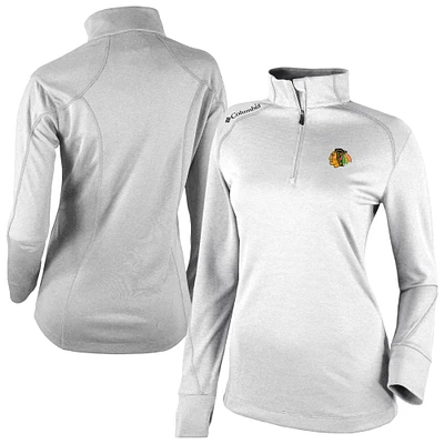 Women's Columbia Chicago Blackhawks Shotgun Omni-Wick 2.0 Raglan Quarter-Zip Top