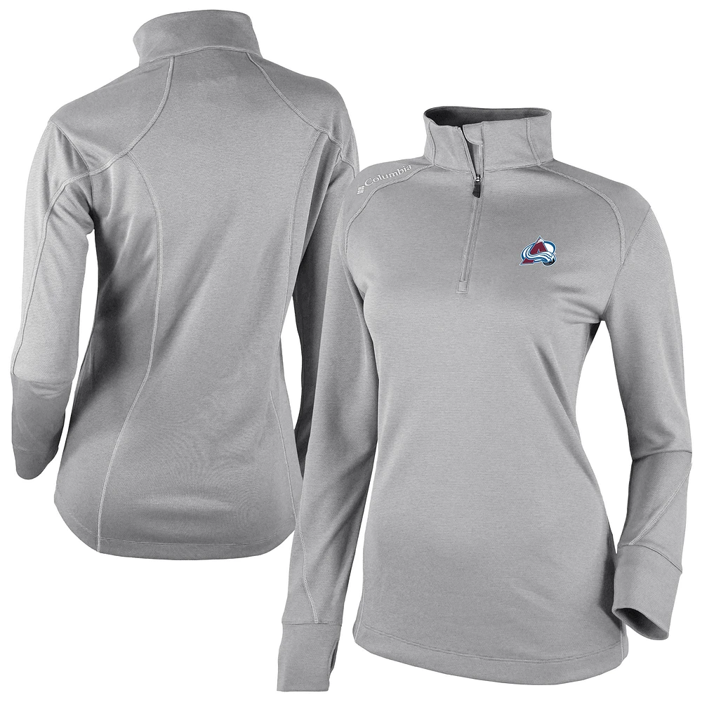 Women's Columbia Colorado Avalanche Shotgun Omni-Wick 2.0 Raglan Quarter-Zip Top