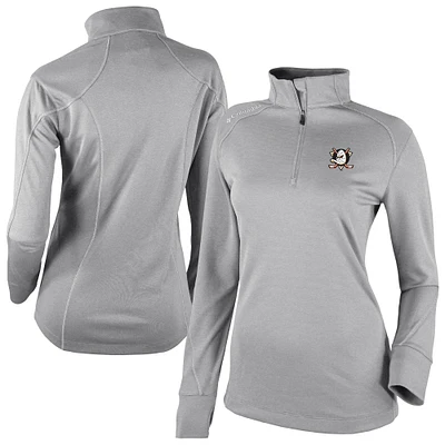 Women's Columbia  Gray Anaheim Ducks Shotgun Omni-Wick 2.0 Raglan Quarter-Zip Top