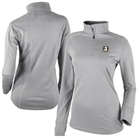 Women's Columbia  Gray Anaheim Ducks Shotgun Omni-Wick 2.0 Raglan Quarter-Zip Top