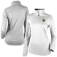 Women's Columbia  White Boston Bruins Shotgun Omni-Wick 2.0 Raglan Quarter-Zip Top