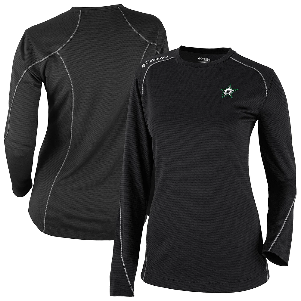 Women's Columbia Black Dallas Stars Shotgun Omni-Wick Raglan Long Sleeve T-Shirt