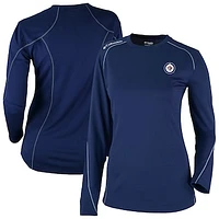 Women's Columbia  Navy Winnipeg Jets Shotgun Omni-Wick Raglan Long Sleeve T-Shirt