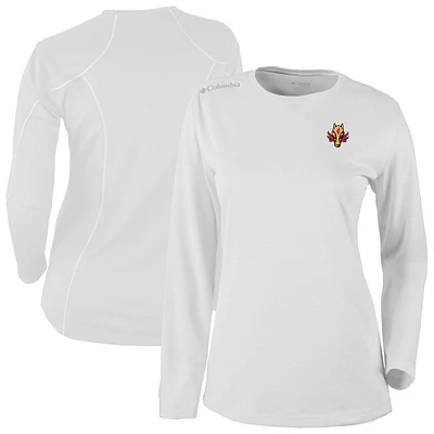 Women's Columbia  White Calgary Flames Shotgun Omni-Wick Raglan Long Sleeve T-Shirt