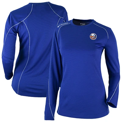 Women's Columbia  Royal New York Islanders Shotgun Omni-Wick Raglan Long Sleeve T-Shirt