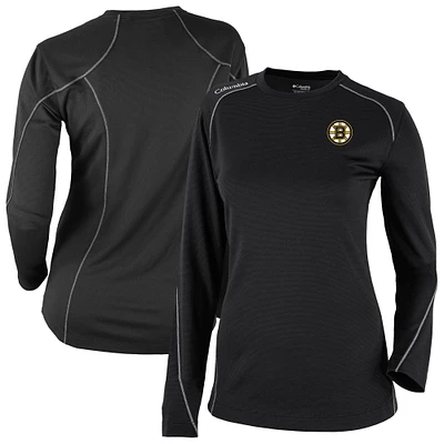 Women's Columbia  Black Boston Bruins Shotgun Omni-Wick Raglan Long Sleeve T-Shirt